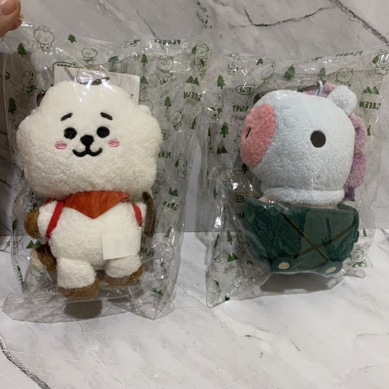100% official BTS BT21 green planet RJ Mang bagcharm keyring boneka gantungan