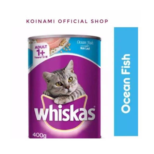 WHISKAS 400gr ADULT OCEAN FISH kaleng / makanan kucing / cat food / can / wet food