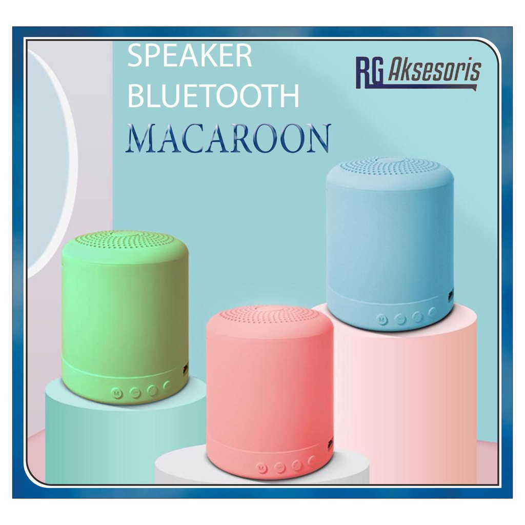 Speaker Wireless Bluetooth Bentuk Macaron Aneka Warna