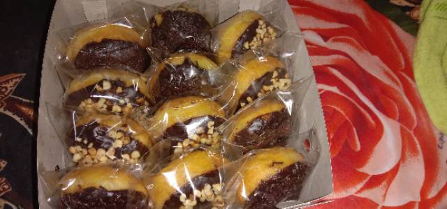 Donat kentang coklat+opp