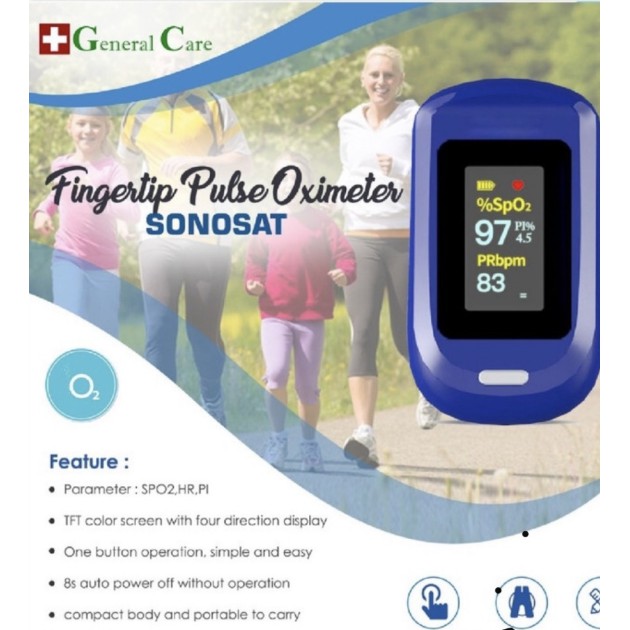 Oximeter General Care Pengukur detak Jantung Finger Pulse Oxymeter