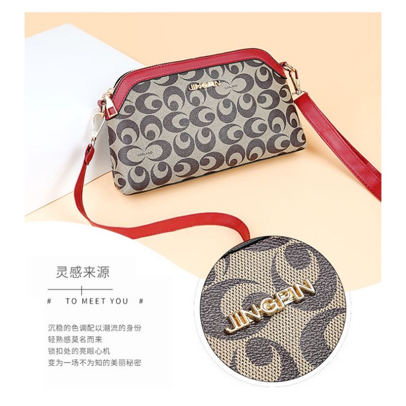 Medan Termurah KD025 Korean style tas wanita import leather motif cantik tas selempang