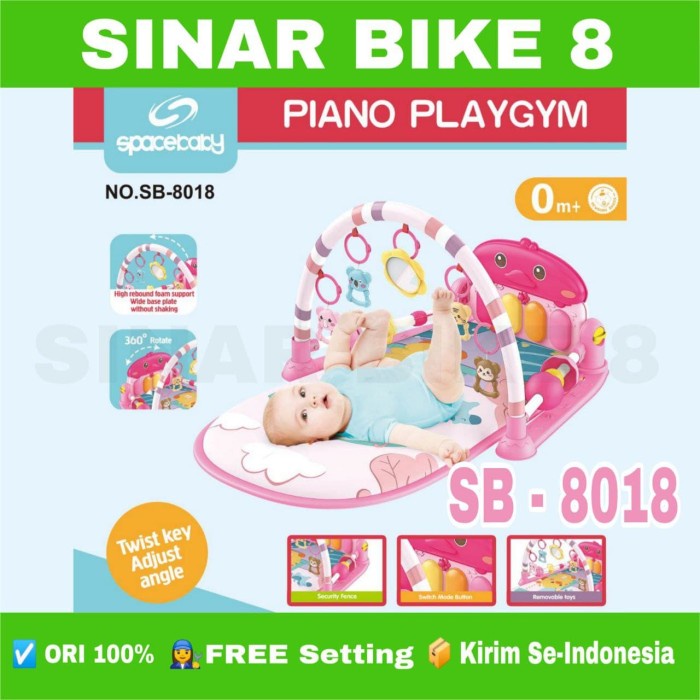 PLAYGYM Baby Piano SPACEBABY SB - 8018 Bebek Fence Mainan Baby Activity