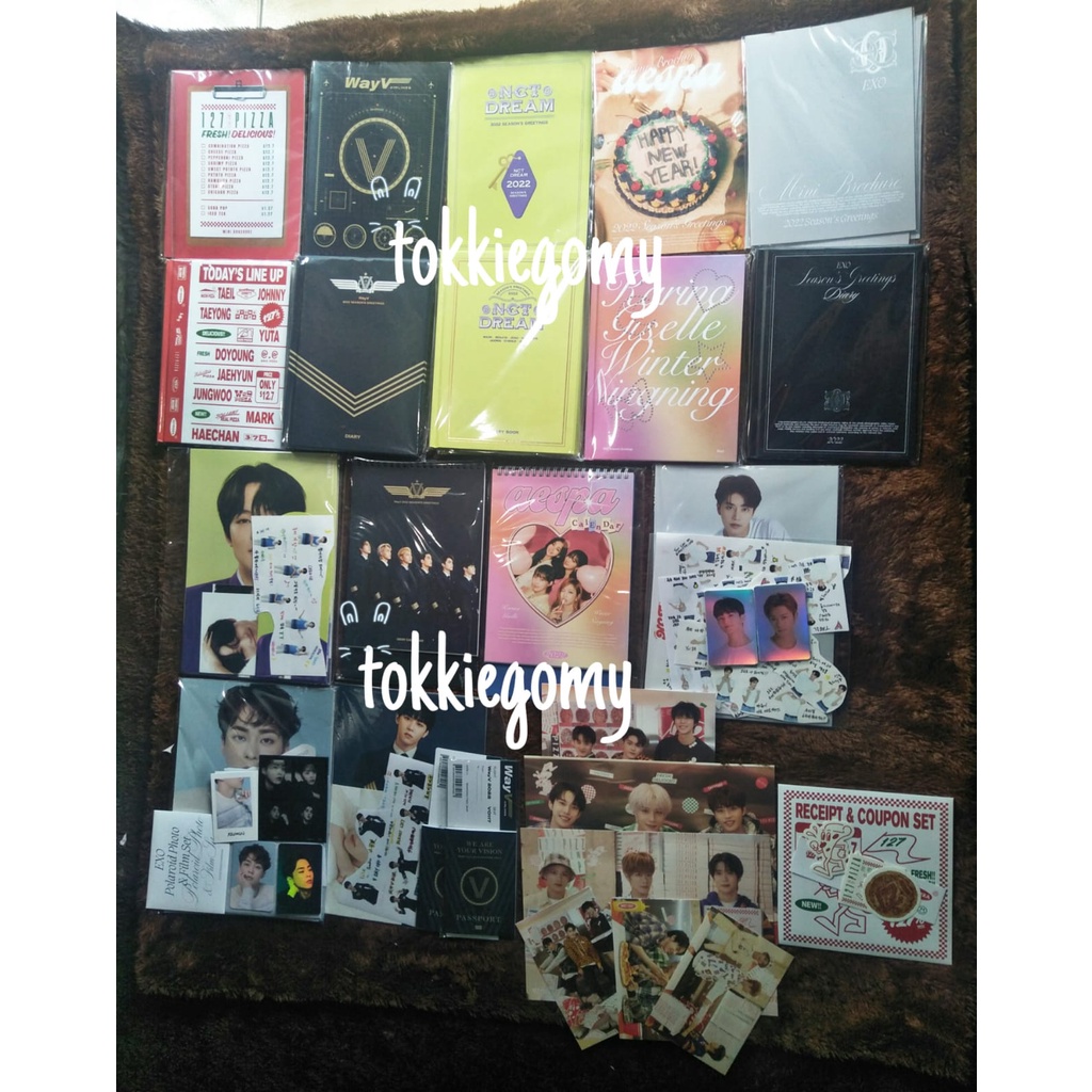 Seasons Greetings (SG) 2022 Memberset Diary Mini Brochure NCT Dream 127 EXO Wayv Aespa