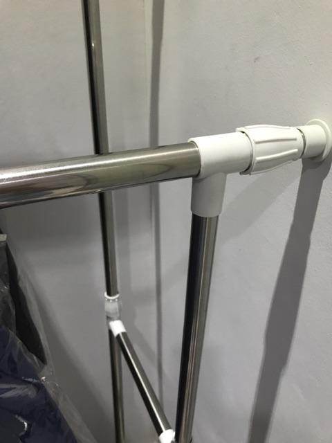 Stand Hanger Double Sisi Rak Serbaguna Dgn 4 Roda Megahome