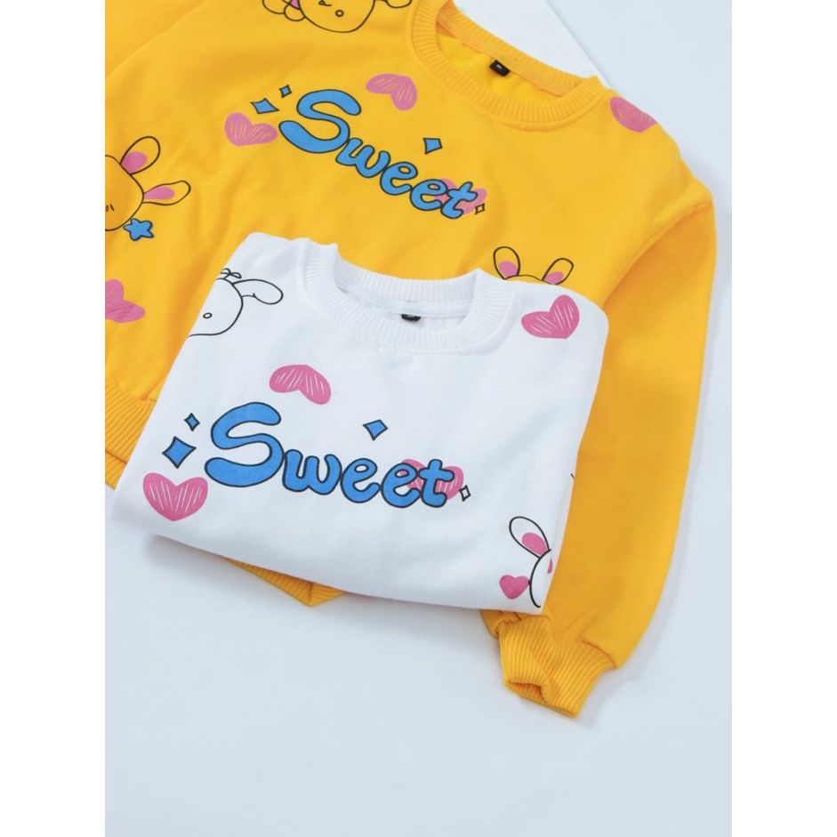 Baju anak perempuan SWEET Sweater Fleece Anak Perempuan 1 - 6 Tahun