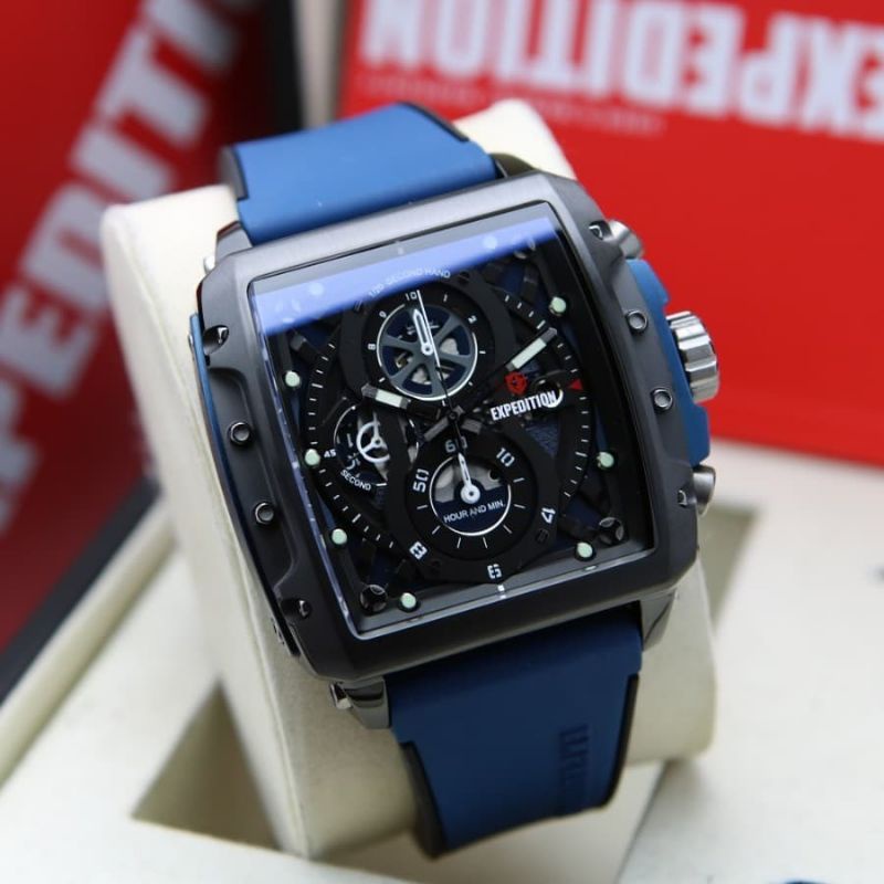 Jam Tangan Expedition E 6811 Pria / E6811 MC Blue Navy Original