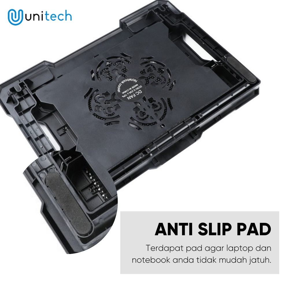 Coolingpad Kipas Laptop Big Fan Unitech S100 Up to 17inch