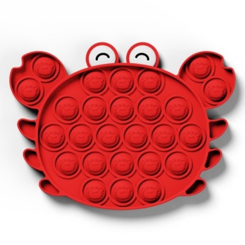 Pop It Fidget Toy Mainan Anak Tekan Gelembung Bubble Push Pop it-Crab
