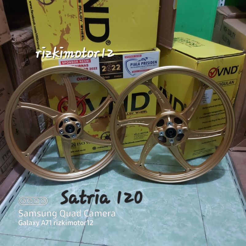 VELG RACING VND SIX STAR SUZUKI SATRIA 120 DOUBLE DISC SIZE 17  160/160