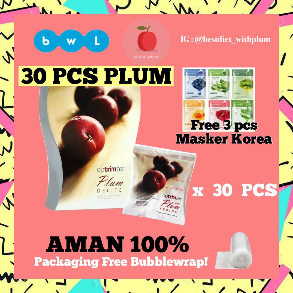 Buah Plum Delite Diet Detox Kurus Slim BPOM Optrimax Herbal Original Aman Healthy Fruit Optimax