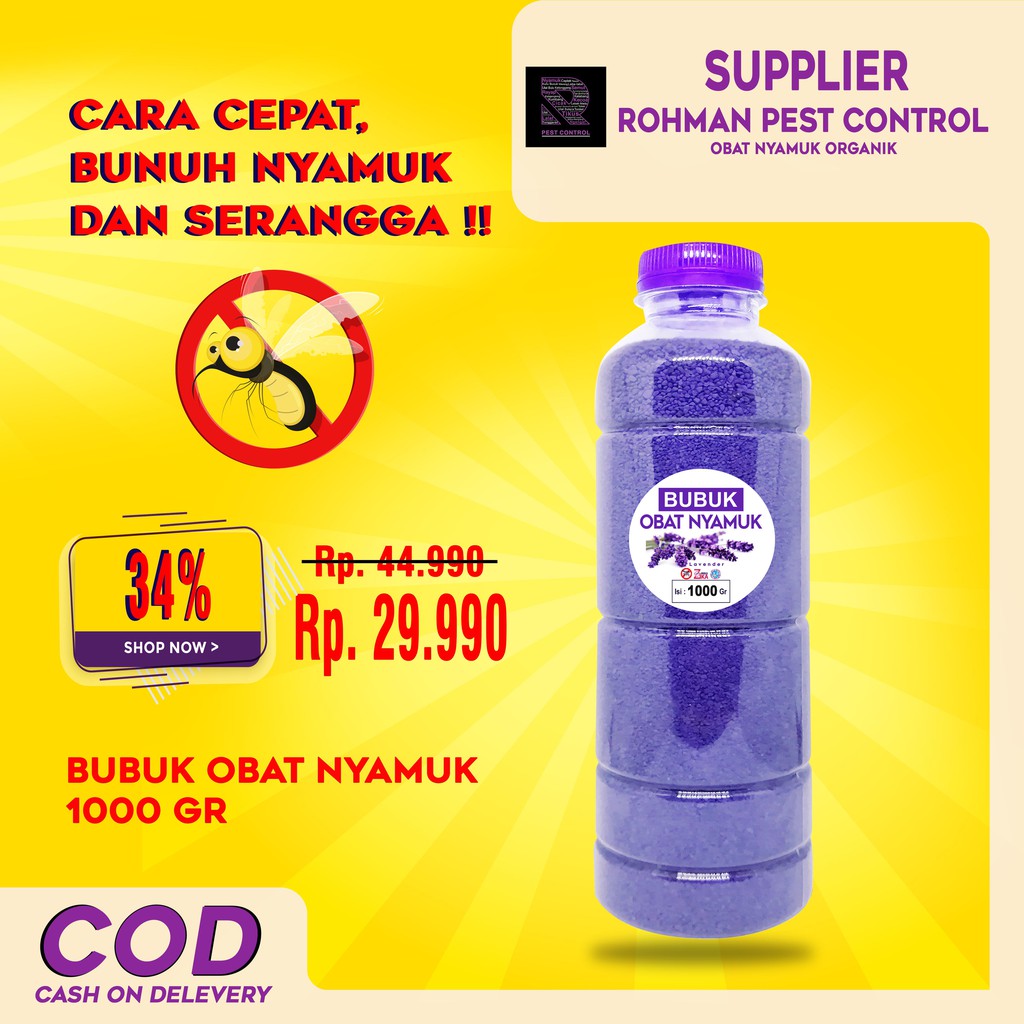 OBAT NYAMUK !!! 1 BOTOL BUBUK 1 KG / ANTI NYAMUK / PASIR MAGIC / PASIR