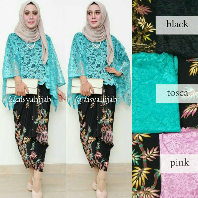 SALE isyana set baju atasan cape lace bruklat broklat gold SALE isyana set baju atasan cape lace bruklat broklat gold