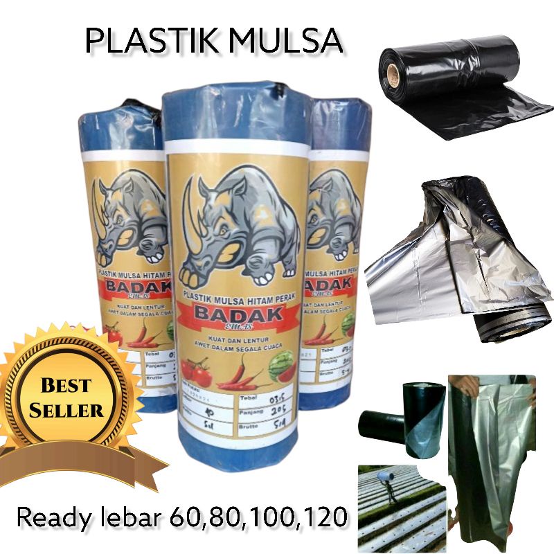 PLASTIK MULSA HITAM PERAK MERK BADAK 5KG