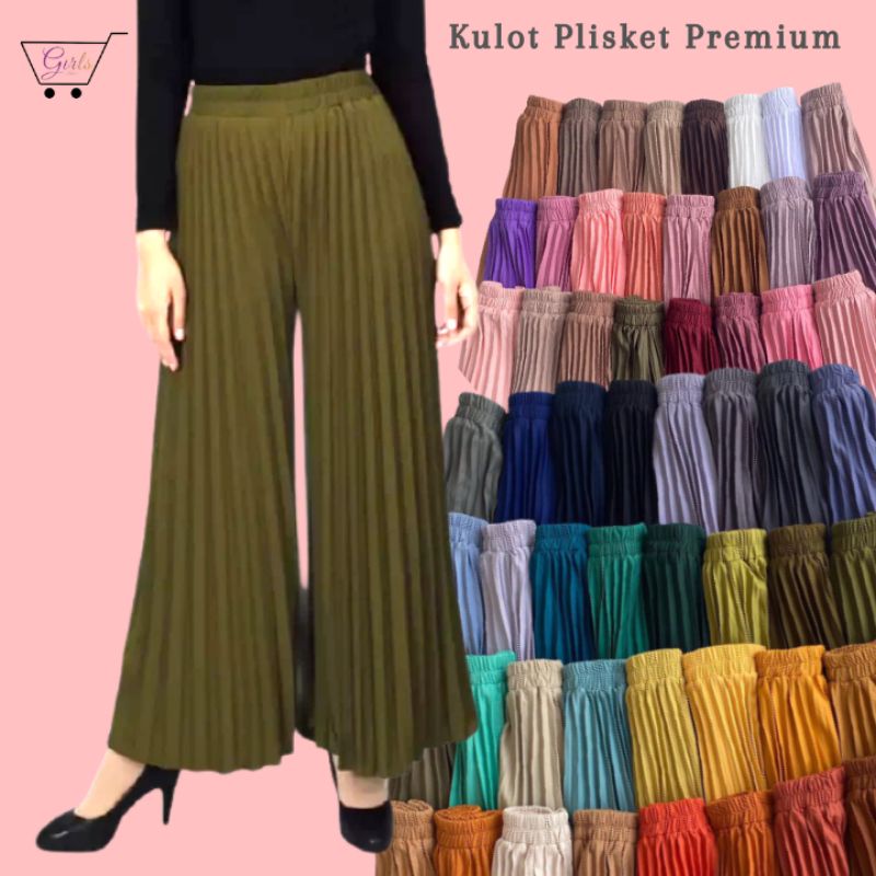 Kulot plisket / Kulot plisket premium / Highwaist Kulot Plisket / Kulot plisket premium jumbo m fit to xxl-3