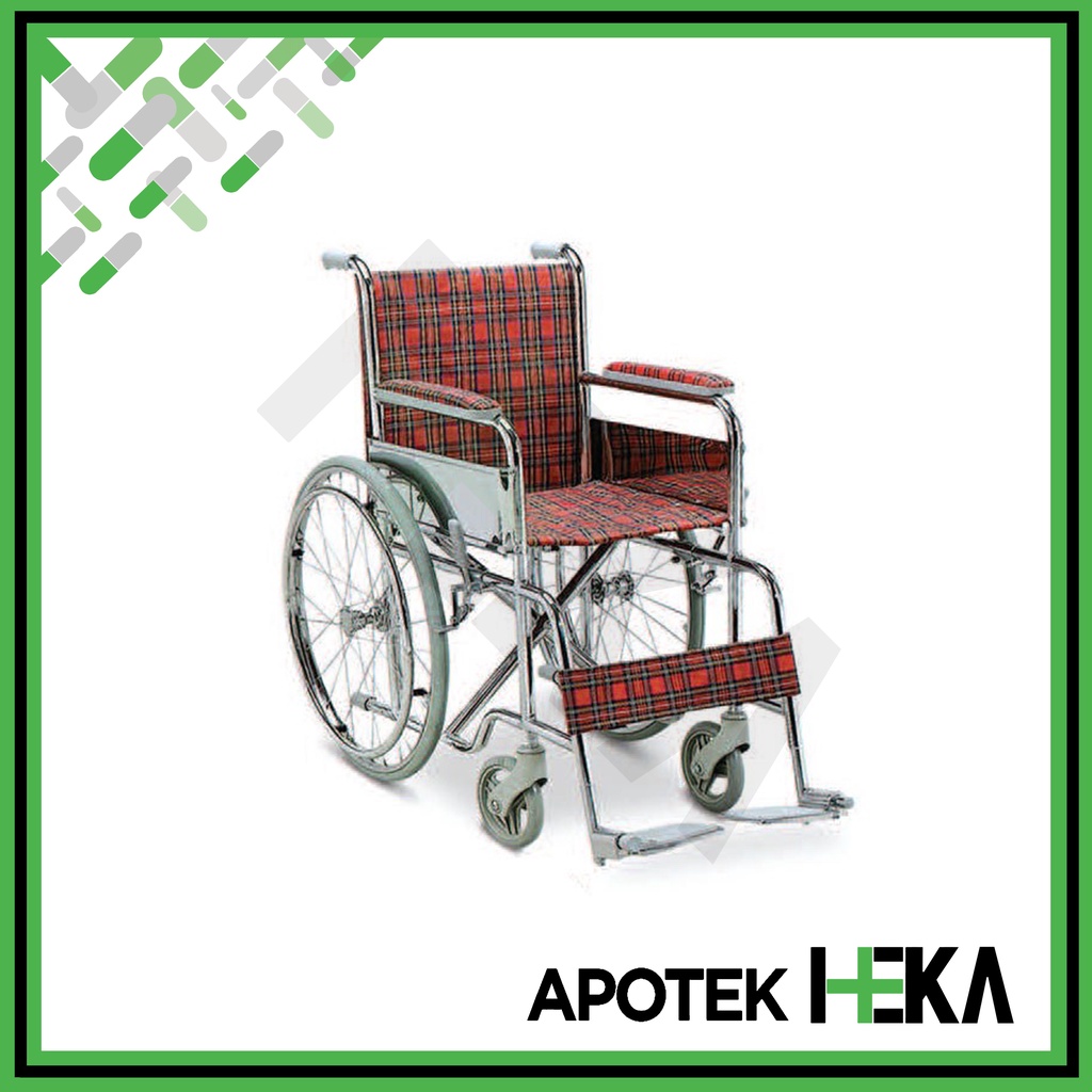 Wheel Chair FS-802-35 GEA - Kursi Roda Anak Motif Merah Kotak (SEMARANG)