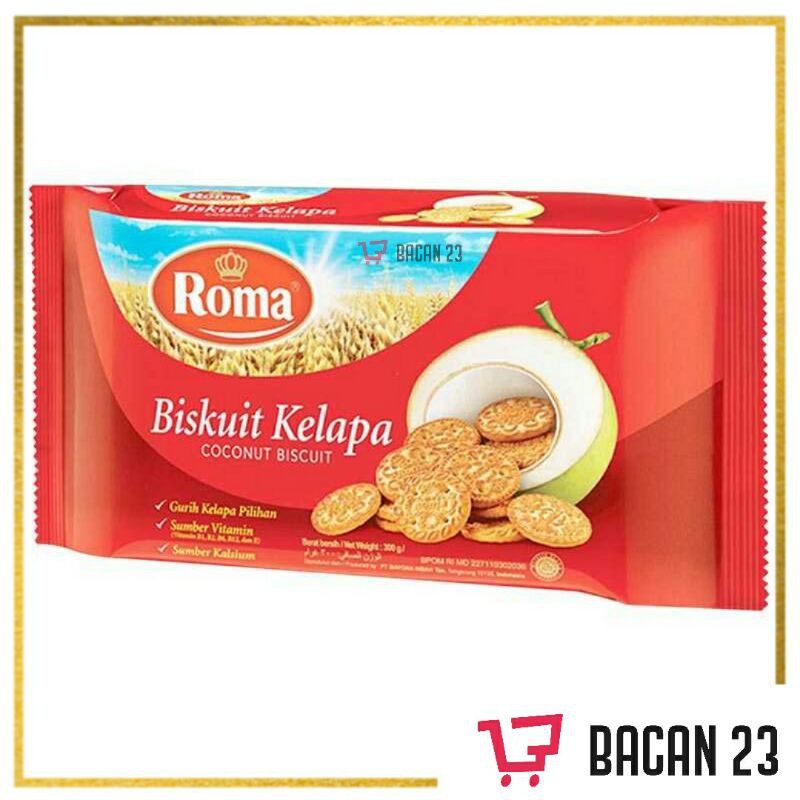 Biskuit Roma Kelapa (300gr) / Cemilan Biskuit Kelapa Gurih / Bacan 23 - Bacan23