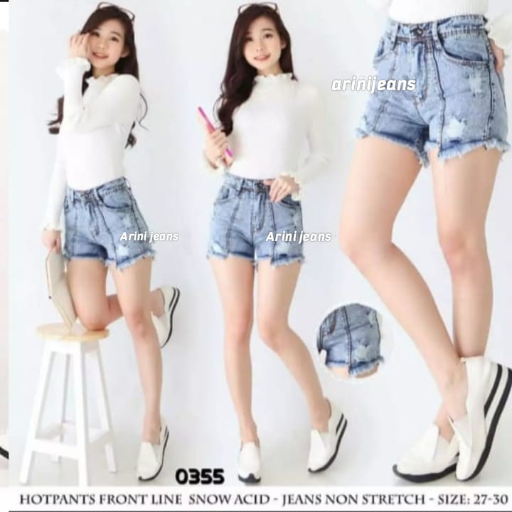 Celana Pendek HOT PANTS JINS SOBEK DAN POLOS // Celana HOTPANTS JUMBO dan standard