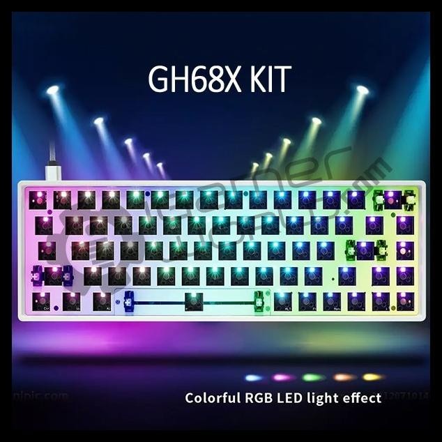 PARADOX GAMING KEYBOARD GHOST DIY GH68X WIRED ABS KIT - Hitam