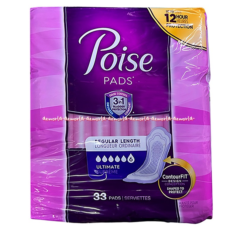 Poise Pad Long Lenght 33pads Pembalut Wanita Pois 12hour Protection Pembalut Bersalin Poisepad 33 pcs