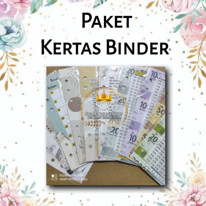 

Paket Kertas Binder Budgeting A6 - 6Ring