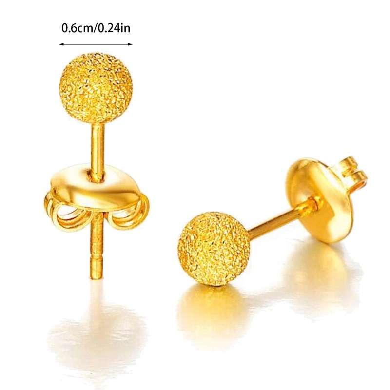 Anting Tusuk Bentuk Bola Kecil Bahan Silver 925