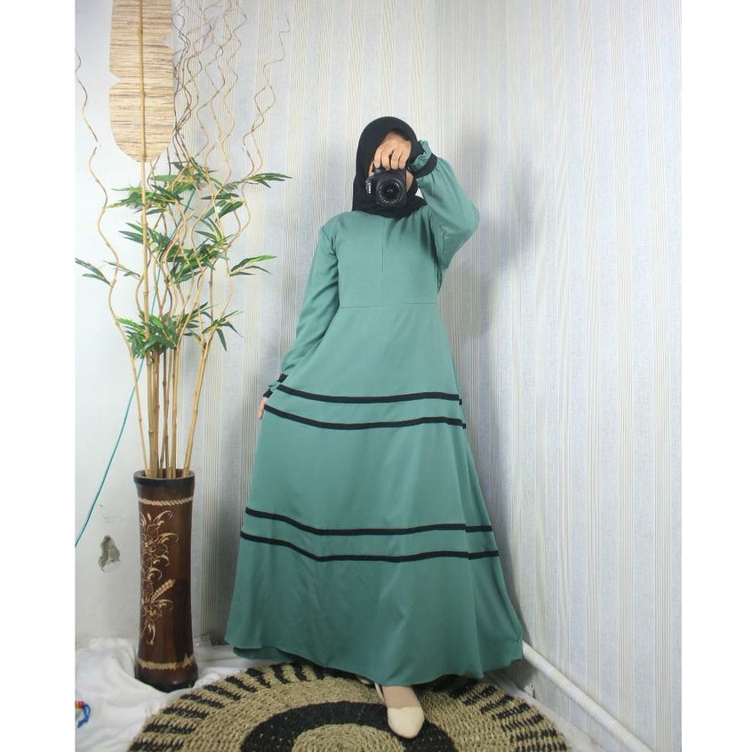 Gamis premium Itycrepe size L xxl jumbo big FAZWA Busana Muslim Wanita Syari modis baju uslim mrah adem original