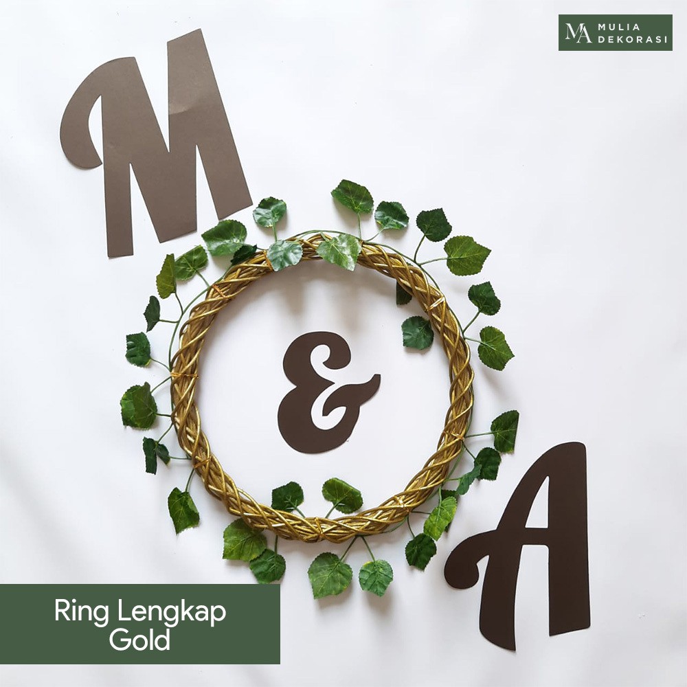 Lingkaran Rotan Dekorasi Ring Rotan Silver Gold Backdrop Custom Lengkap Wedding Lamaran Aqiqah Natal
