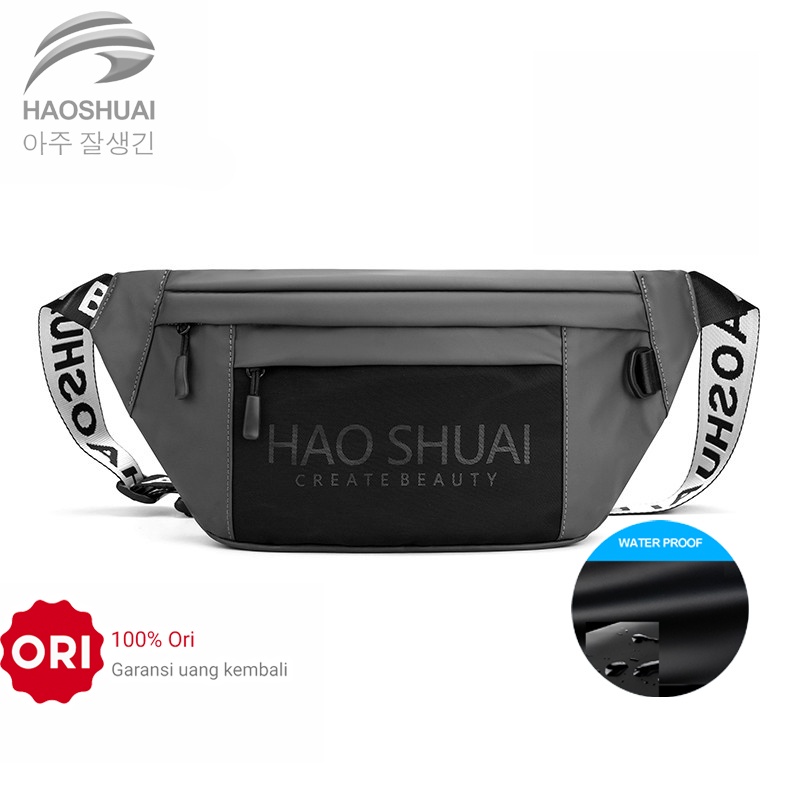 HAOSHUAI 1100-19 Tas Selempang Pria Waistbag Pria Waterproof WATCHKITE WKOS