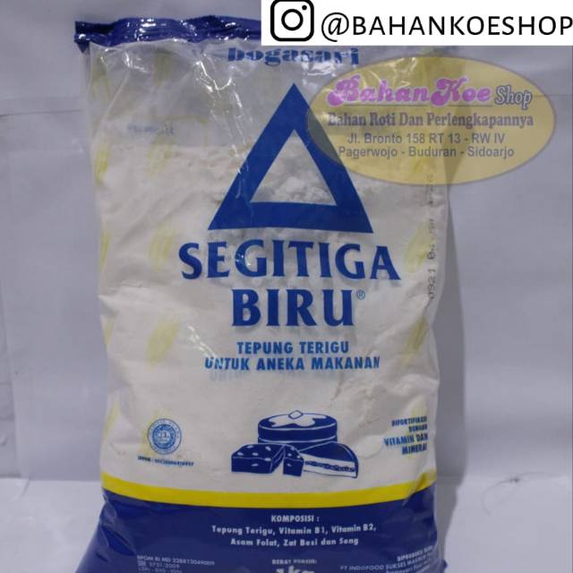 Jual Tepung Terigu Segitiga Biru 1kg | Shopee Indonesia