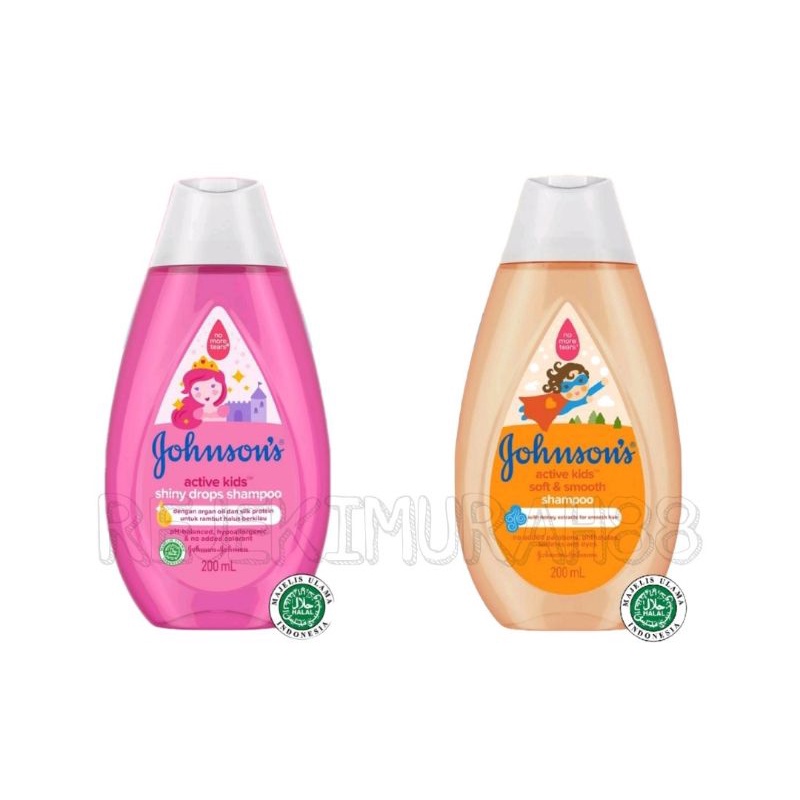 JOHNSON’S Shampo Active Kids Shiny Drops Shampoo/Soft &amp; Smooth - Shampoo anak-anak 200ml