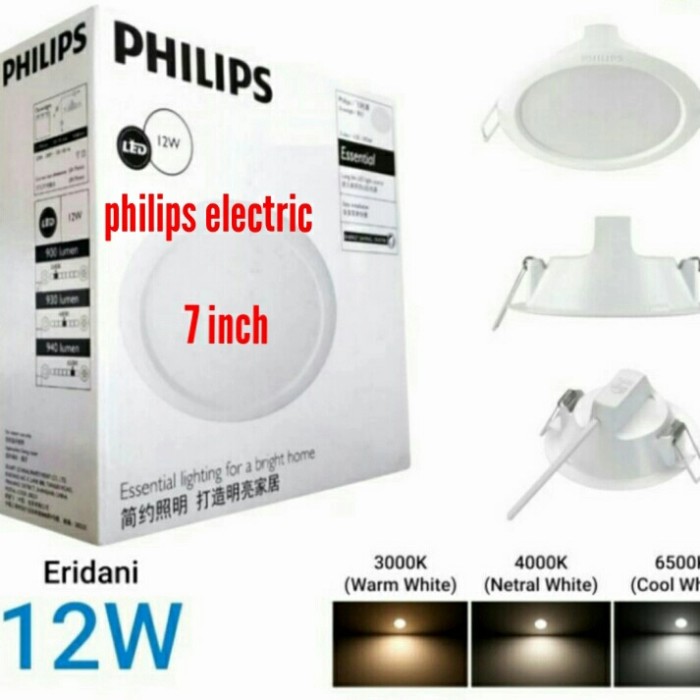 LAMPU DOWNLIGHT LED PHILIPS ERIDANI 59264 12 WATT 12WATT 12 W 12W