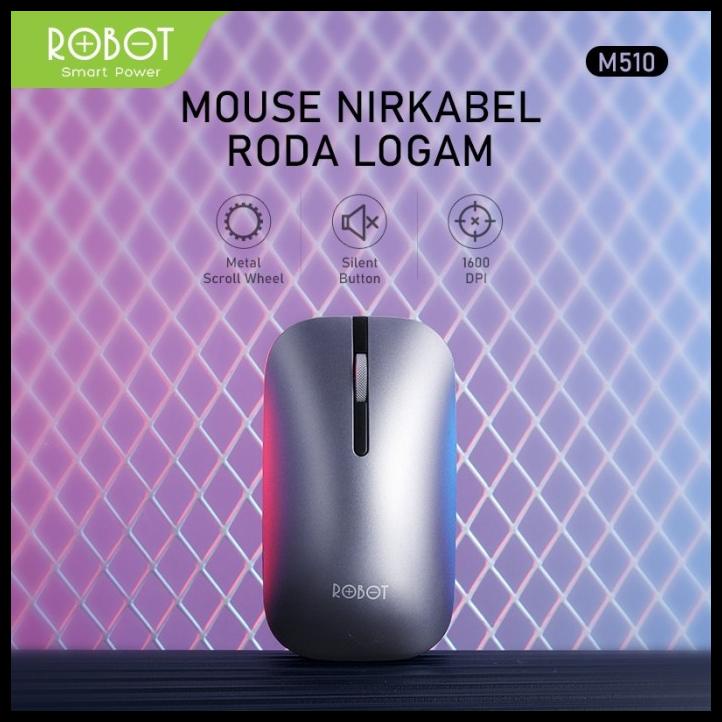 Jual Mouse Wireless Robot M Silent Slim Metal Scroll Original Shopee Indonesia