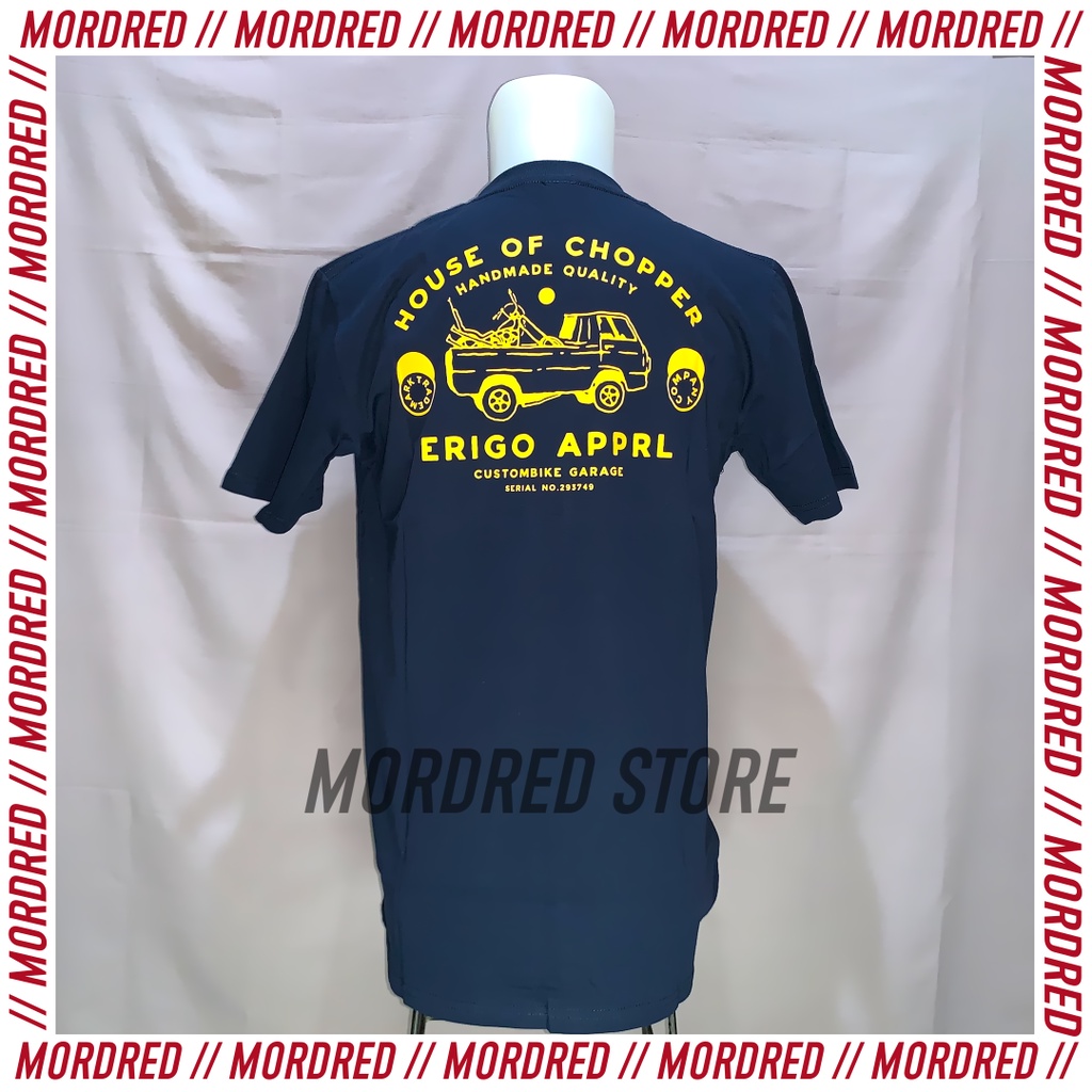 Erigo T-shirt Custombike (Navy) 100% Original Store