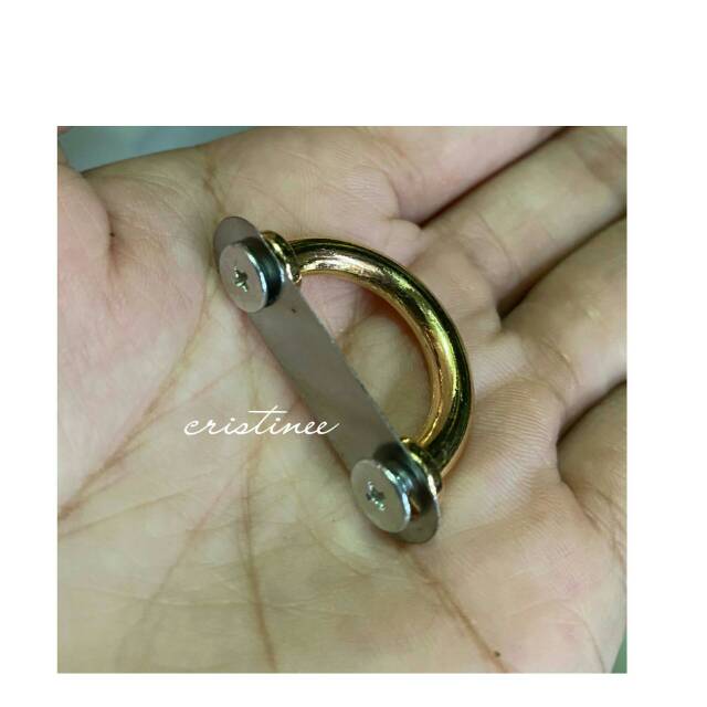 2pcs Gawang D baut rosegold ukuran 1.8cm