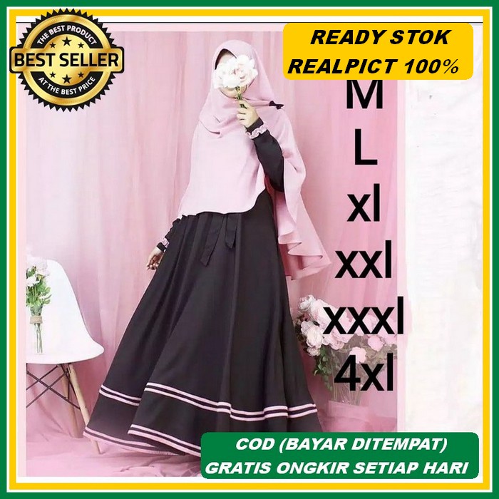 Baju Gamis Jumbo Terbaru 2022 Terbaru Maroco Dress Termurah Bahan Moscrep Aplikasi Renda Busui Fashi