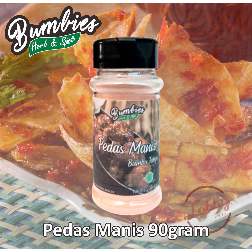 

Bumbu Tabur Pedas Manis 90gr / Bumbies Herb and Spices/ Bumbu Serbaguna/ Pedas Keju Manis Balado BBQ Jagung Bakar Sapi Panggang