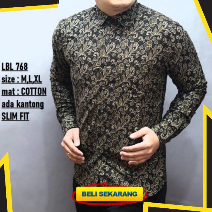 KEMEJA BATIK PRIA SLIM FIT TK02
