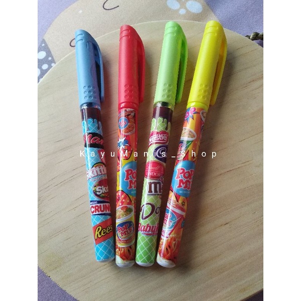 

Pulpen gel lucu motif makanan populer kekinian