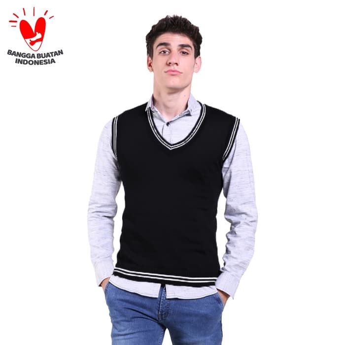 FASHION PRIA OUTERWEAR PRIA JFASHION MEN'S KNIT VEST ROMPI RAJUT PRIA - EXO