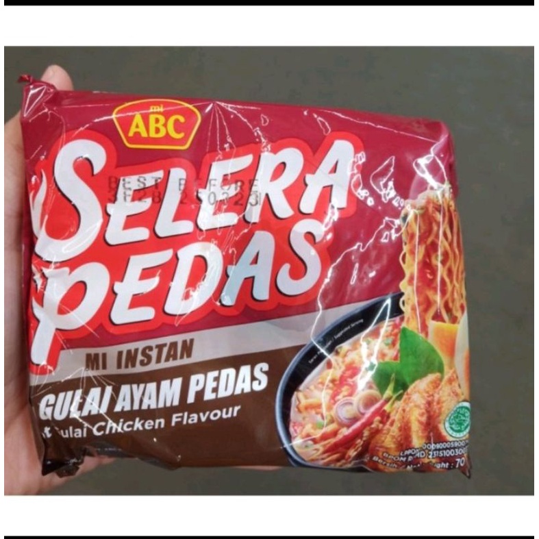 

Mi ABC Selera Pedas rasa Gulai Ayam Pedas Mi Instan