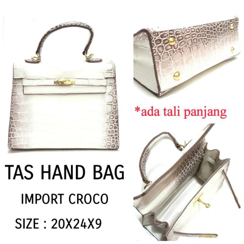 TERBARU HAND BAG IMPORT CROCO + TALI PANJANG TERMURAH