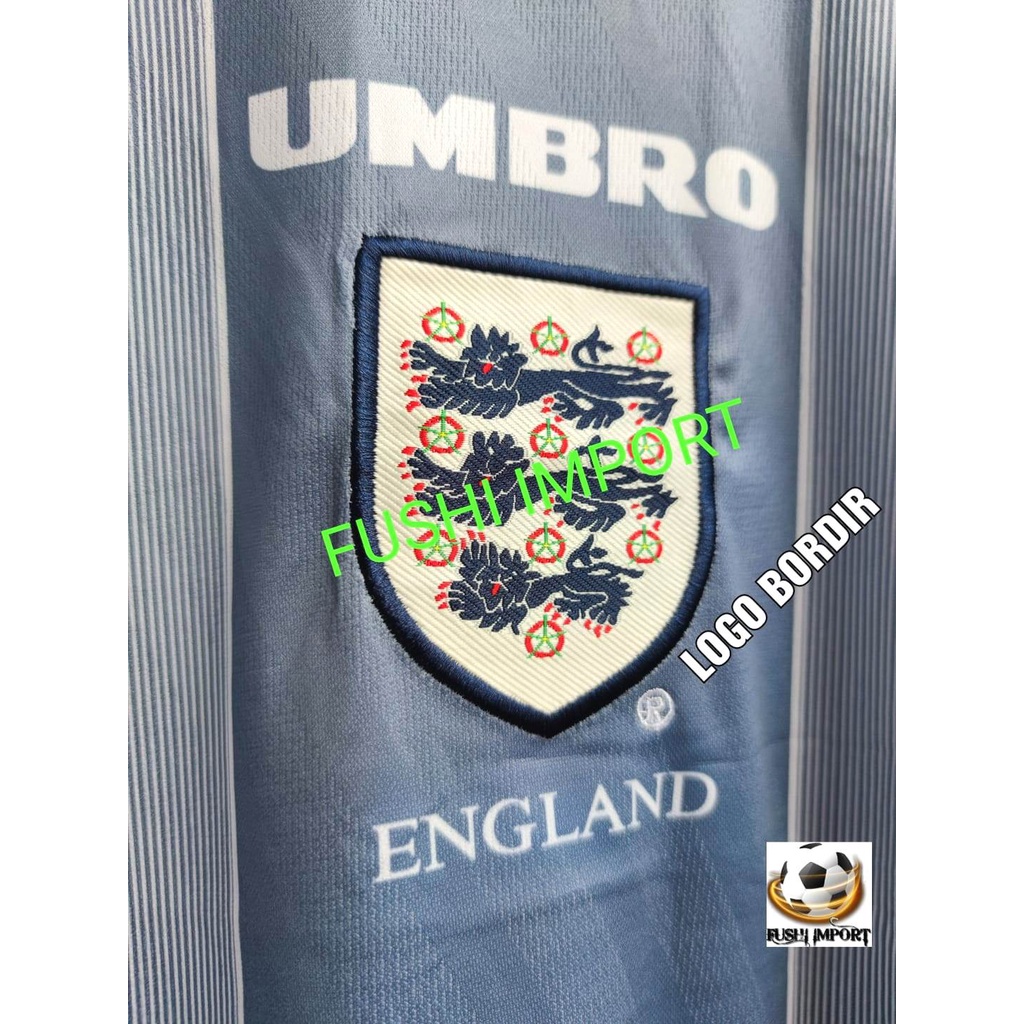 Jersey Baju Bola Retro Inggris Away 1996 Grade Ori