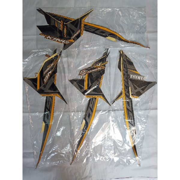 Striping Lis Sticker Yamaha Jupiter Mx King 150 2017 Hitam Kuning limited
