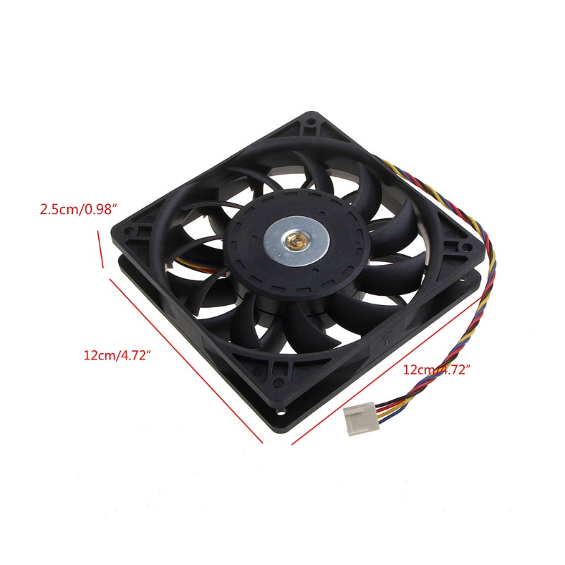 Bt Kipas CPU Axial Cooler Industrial Fan 4pin Bearing FFB1212SH 12cm Untuk DC 12V