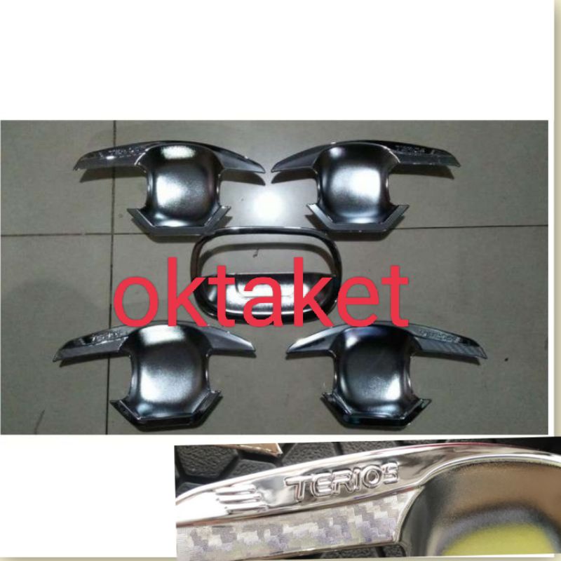 cover Outer mangkok mobil Rush  Terios lama old 2007-2017 elegant chrome 5pcs