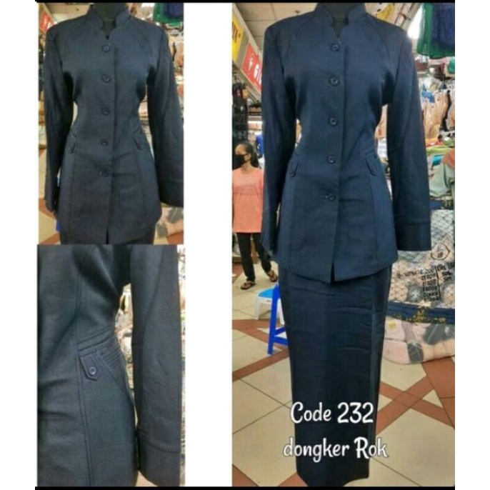 Setelan Seragam Biru Dongker || Seragam Guru Biru dongker|| seragam dongker Jumbo