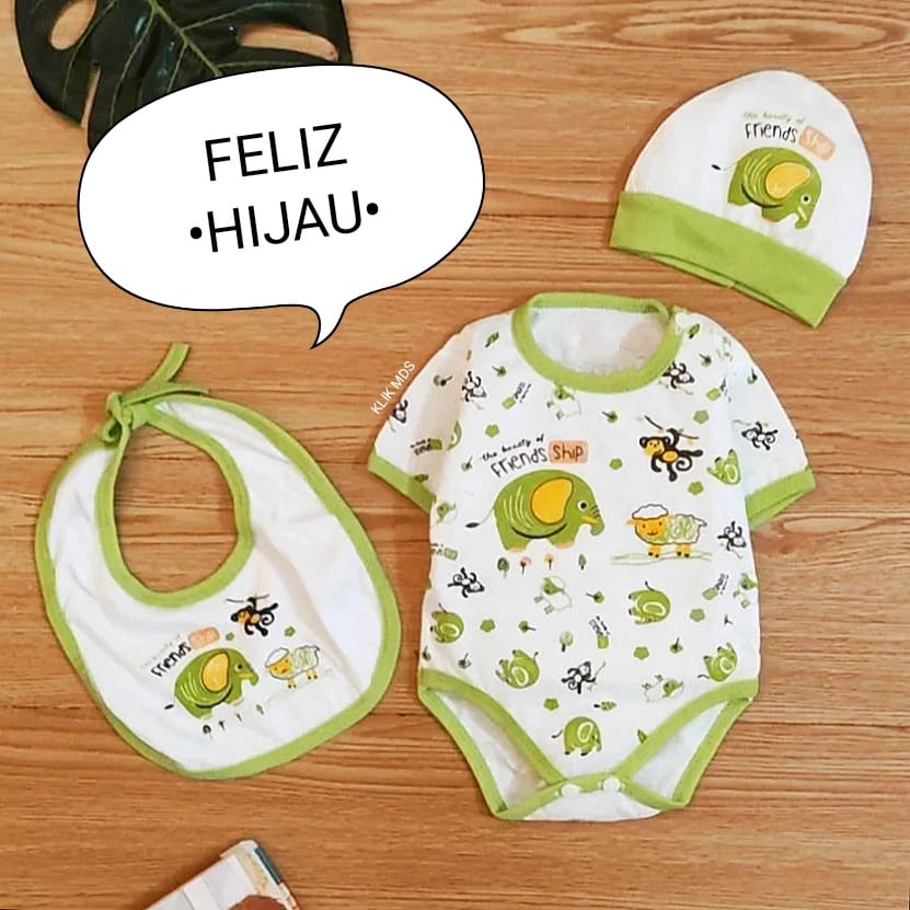 Klik Mds GIft Set Baju Bayi Newborn Feliz Baby 1 Ukuran Usia 0-3 Bulan