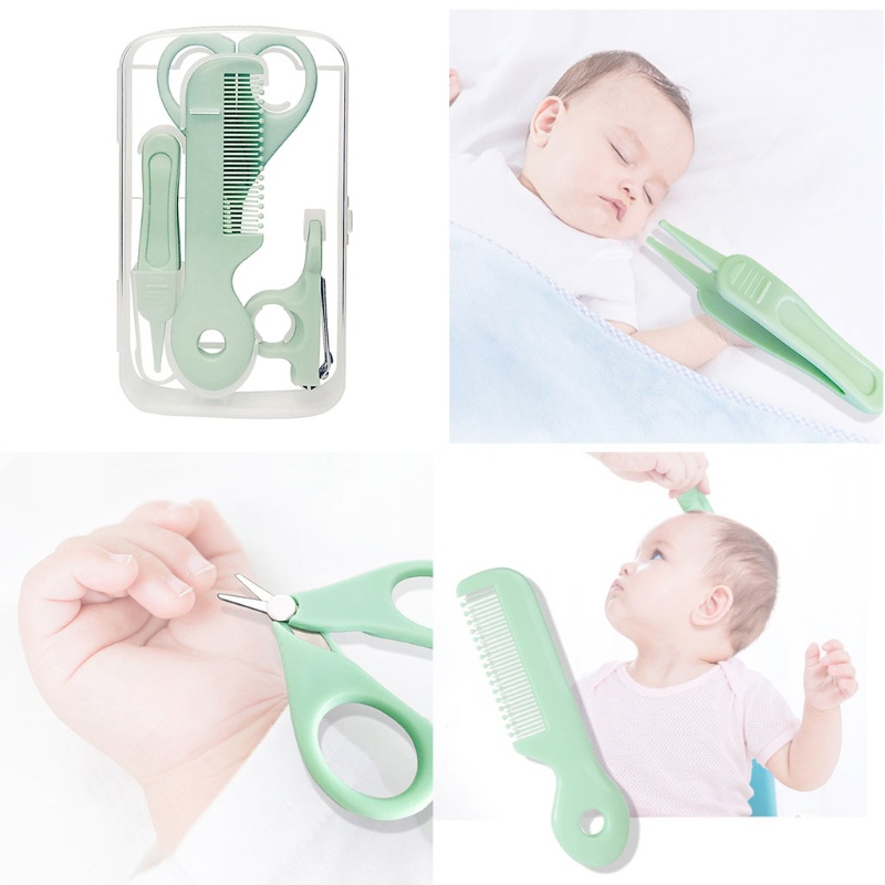 Mary 5pcs / Set Gunting Kuku + Sisir + Gunting + Pembersih Hidung Bayi Newborn