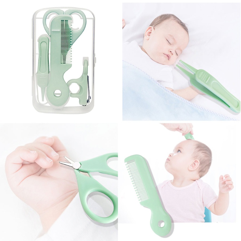 Mary 5pcs / Set Gunting Kuku + Sisir + Gunting + Pembersih Hidung Bayi Newborn